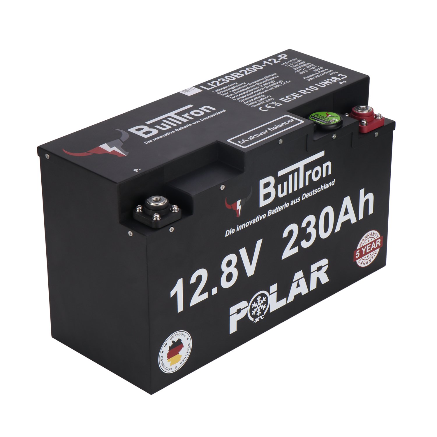 BullTron Polar  230Ah inkl. Smart BMS mit 200A Dauerstrom & Bluetooth App mit MwSt.