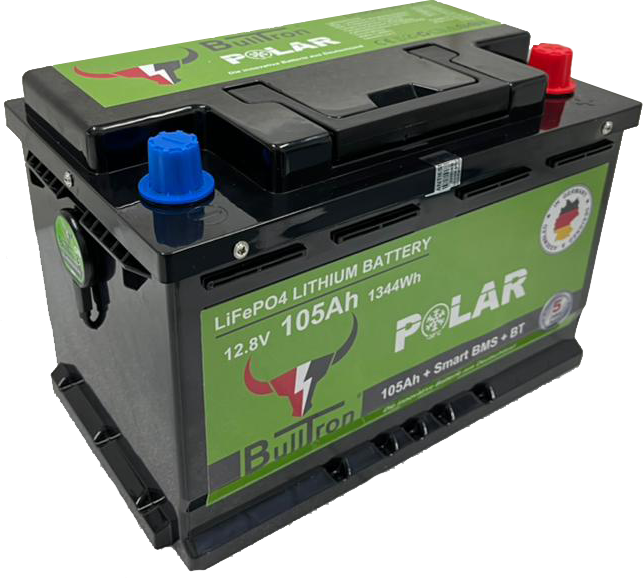 BullTron Polar  105Ah inkl. Smart BMS mit 150A Dauerstrom & Bluetooth App