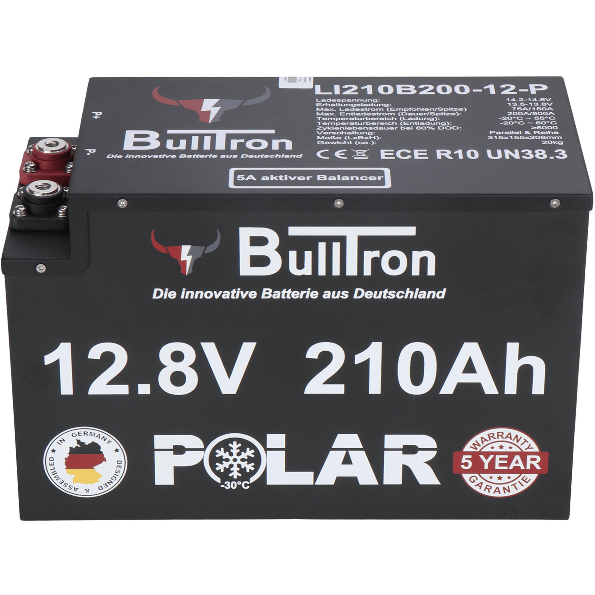 BullTron Polar  210Ah inkl. Smart BMS mit 200A Dauerstrom & Bluetooth App mit MwSt.