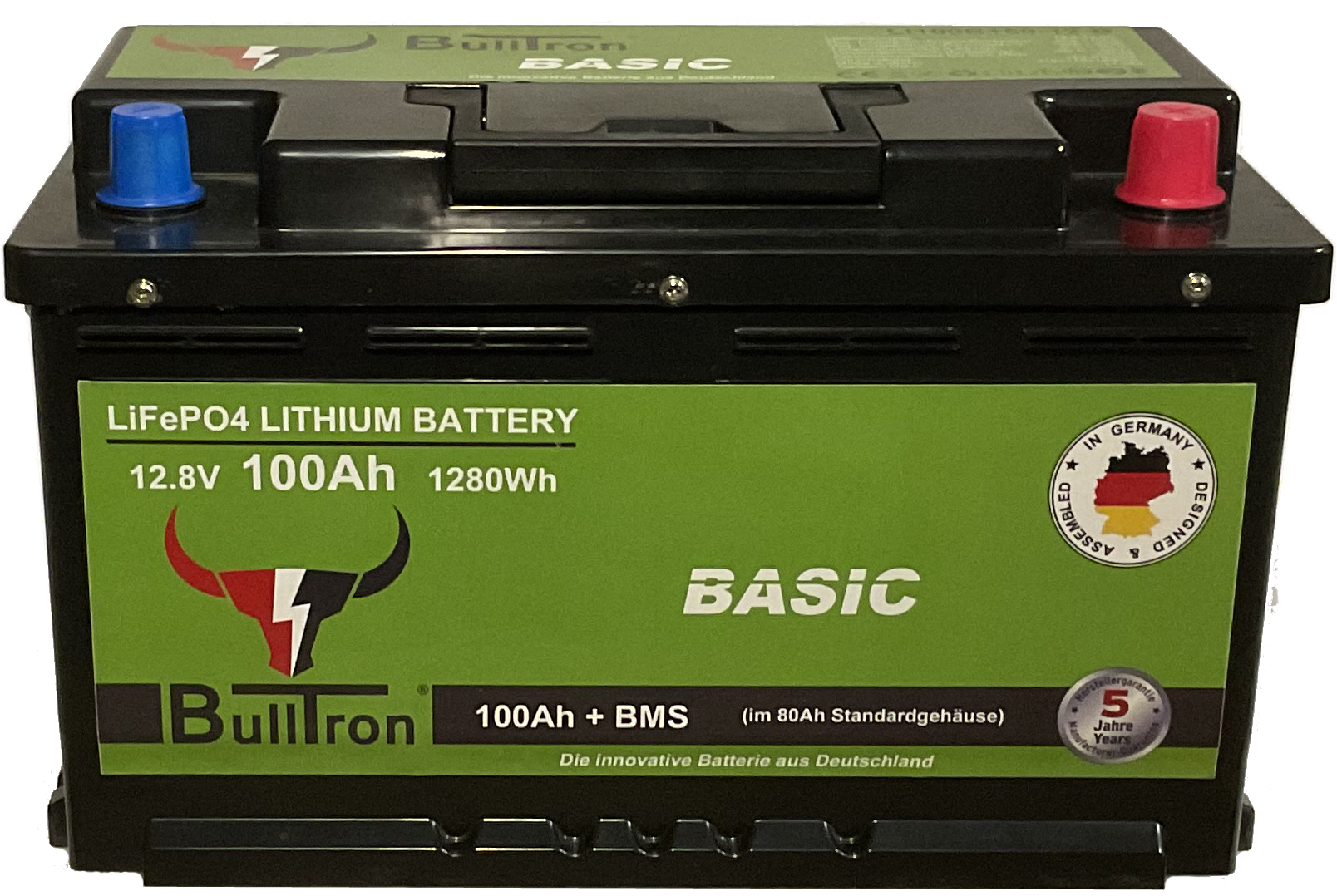 BullTron Basic  100Ah inkl. BMS mit 100A Dauerstrom ohne MwSt.