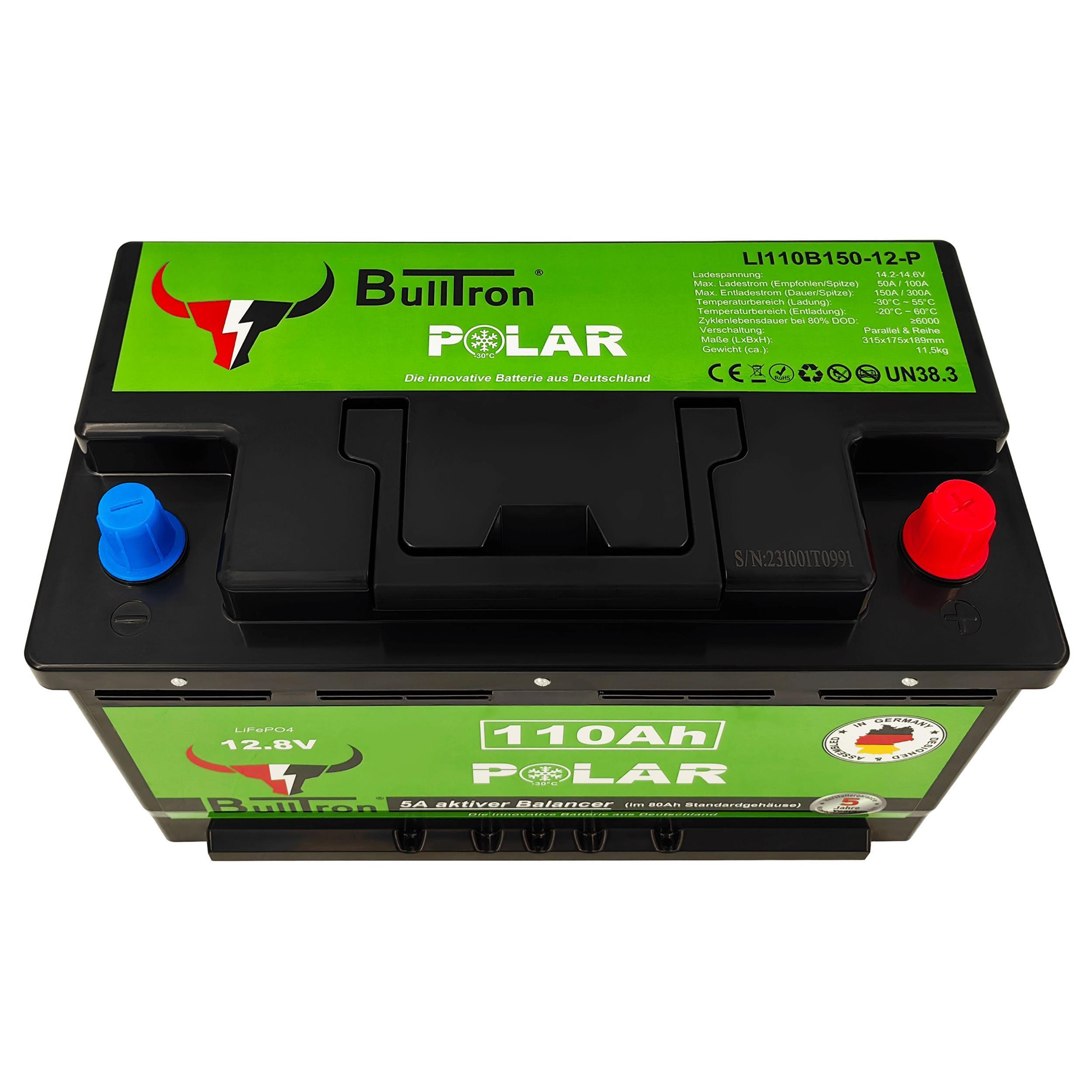 BullTron Polar  110Ah inkl. Smart BMS mit 150A Dauerstrom & Bluetooth App mit MwSt.