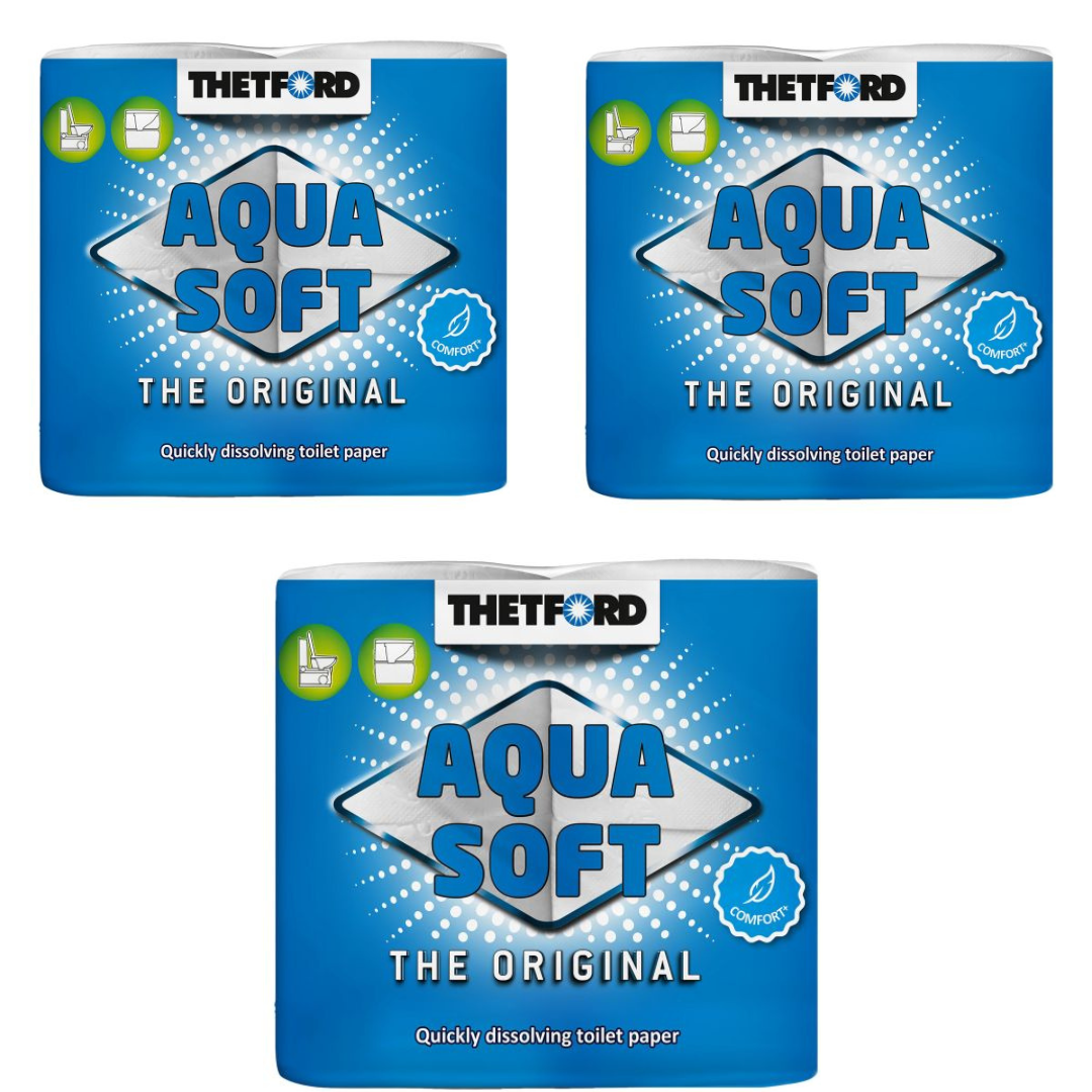 12x Thetford Toilettenpapier Aqua Soft 3x4 Rollen