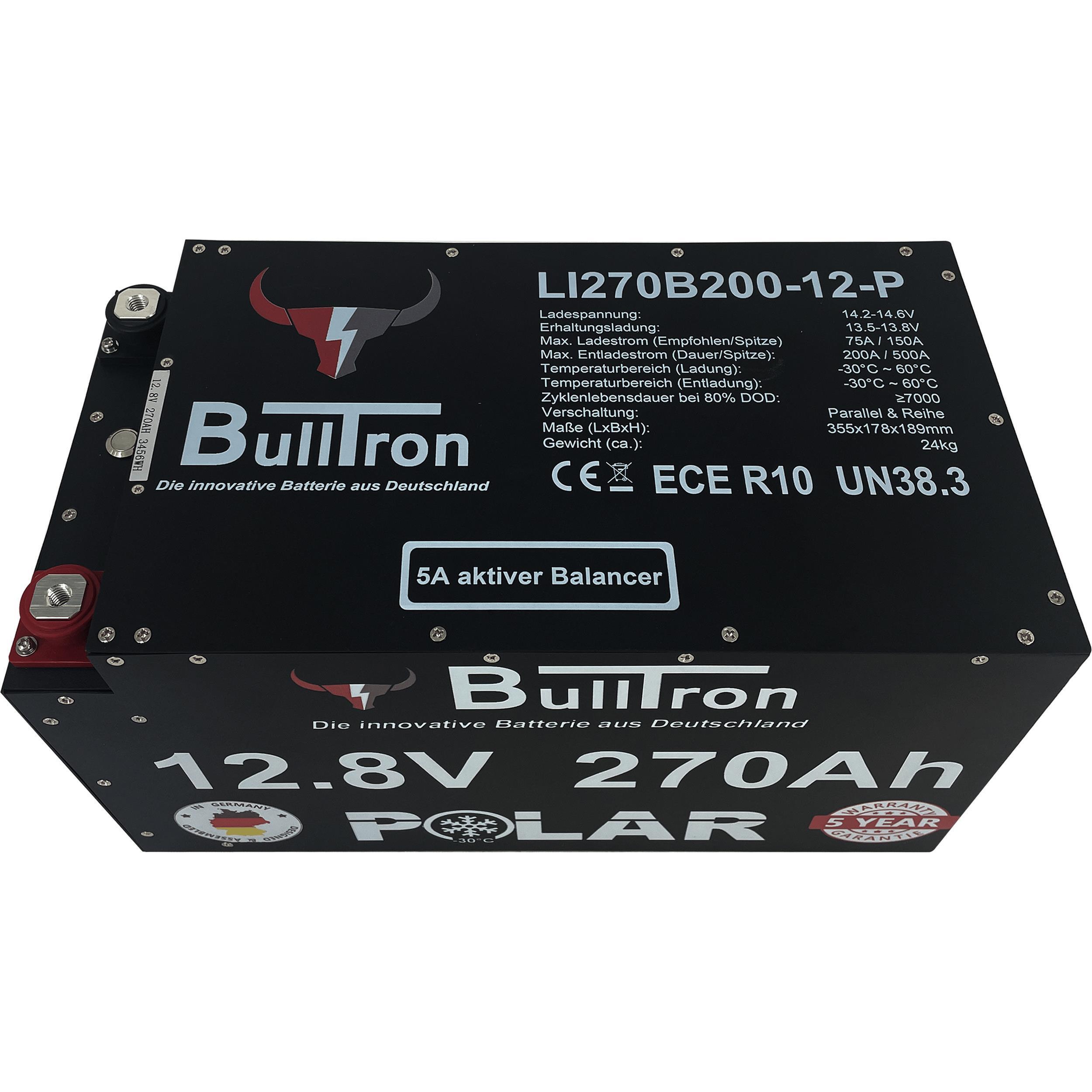 BullTron Polar  270Ah inkl. Smart BMS mit 200A Dauerstrom & Bluetooth App mit MwSt.