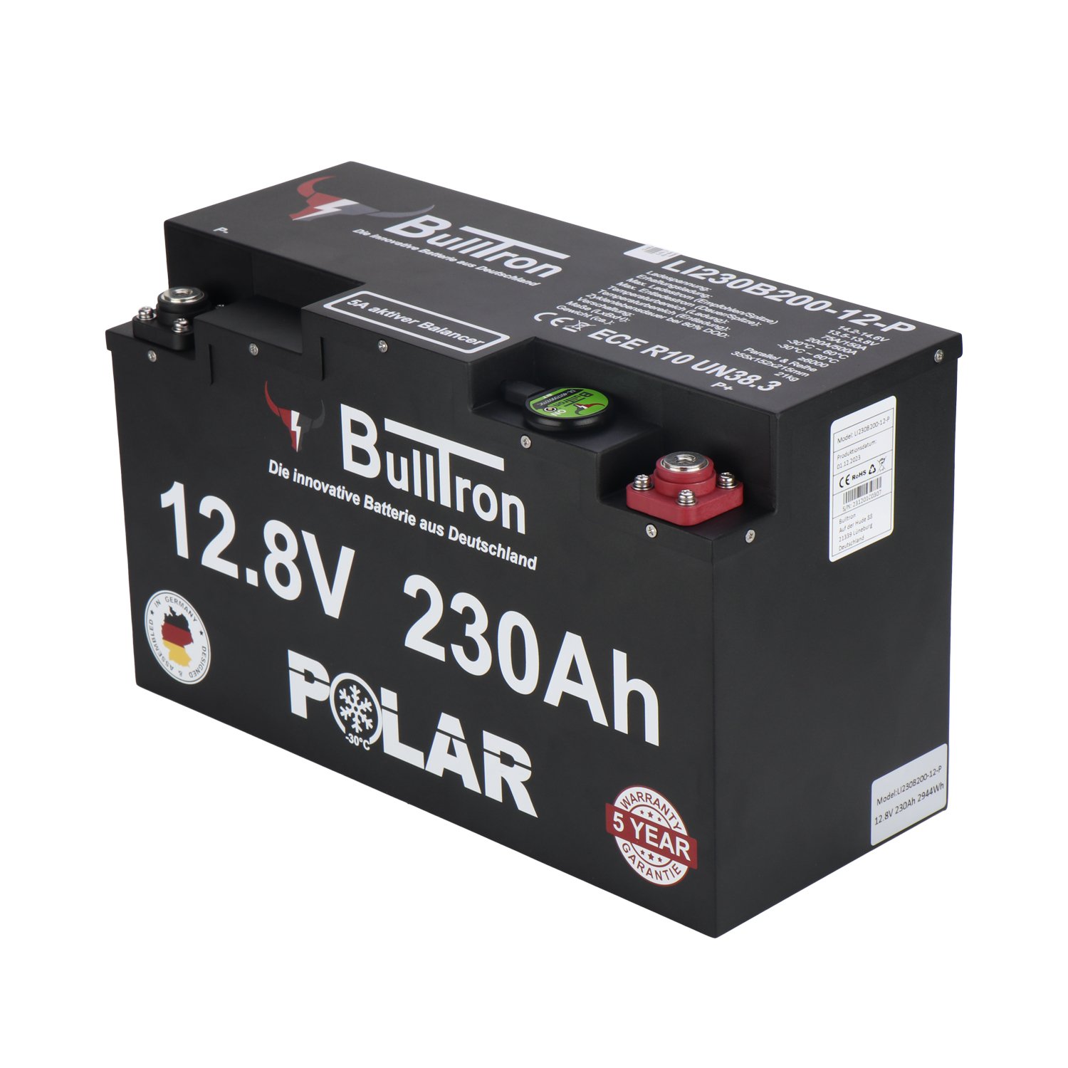 BullTron Polar  230Ah inkl. Smart BMS mit 200A Dauerstrom & Bluetooth App ohne MwSt.