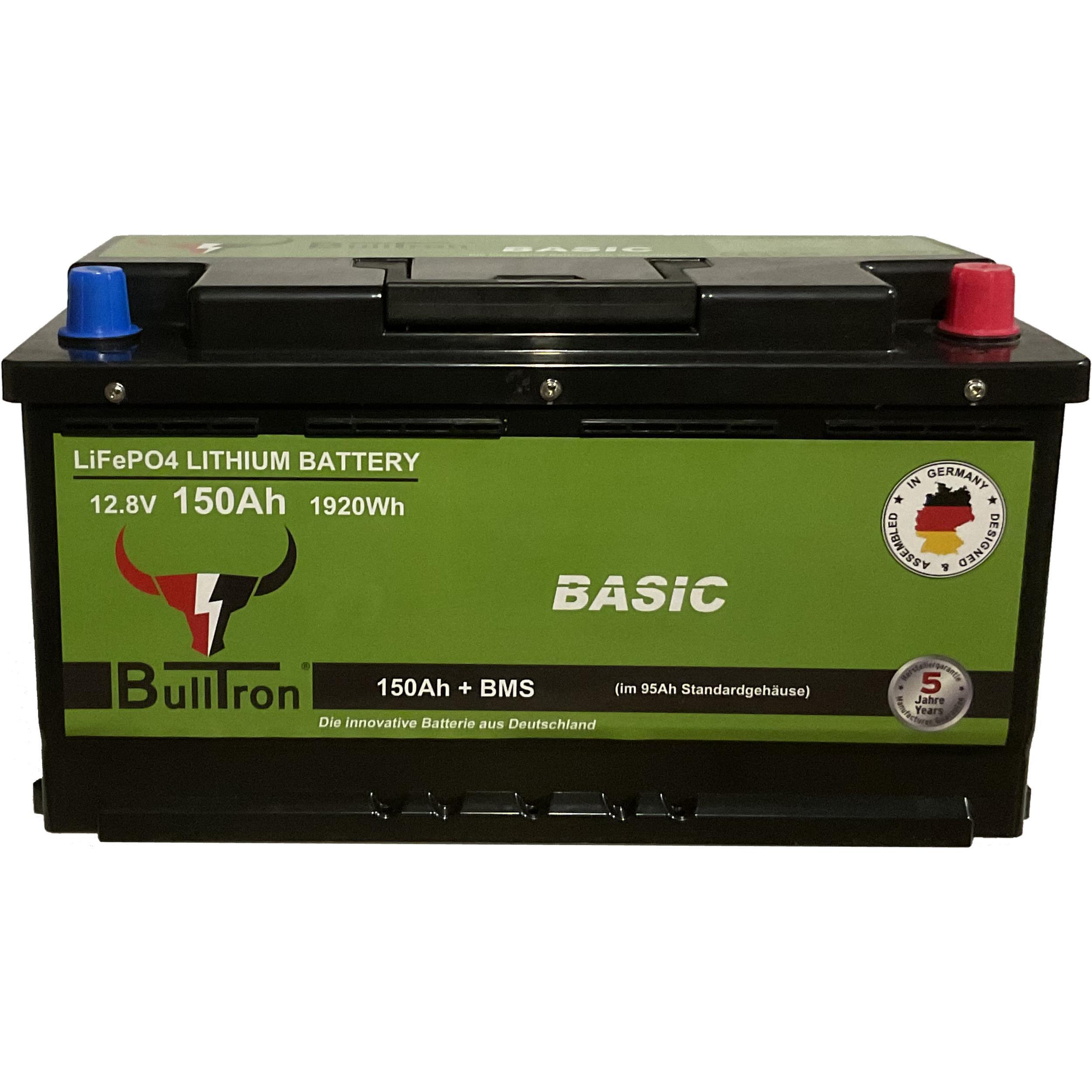 BullTron Basic  150Ah inkl. BMS mit 100A Dauerstrom ohne MwSt.