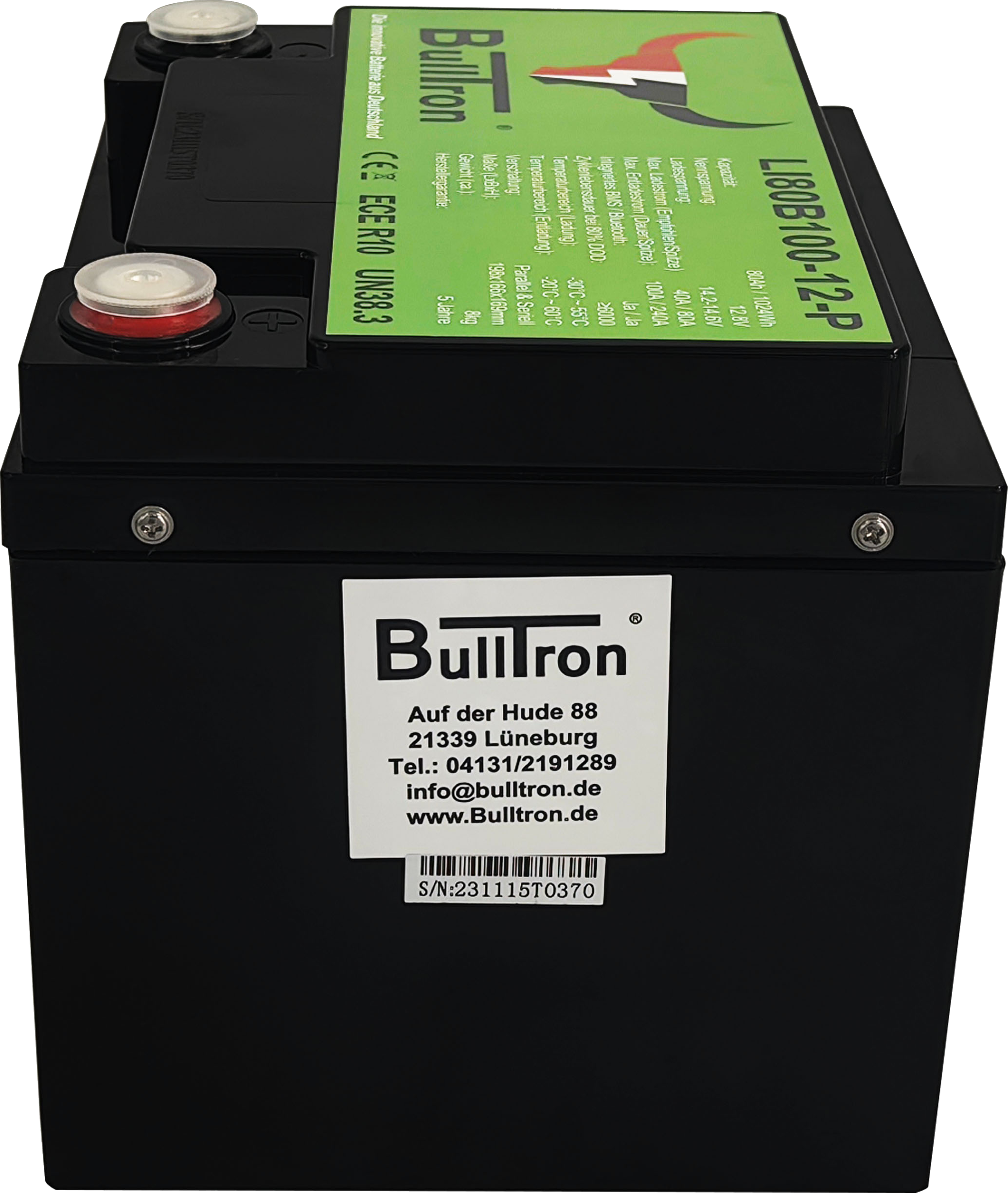 BullTron Polar  80Ah inkl. Smart BMS mit 100A Dauerstrom & Bluetooth App ohne MwSt.